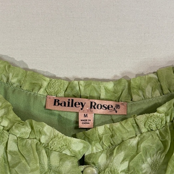 Bailey Rose Y2K Green Floral Bustier Tank Top Size M - Picture 2 of 5